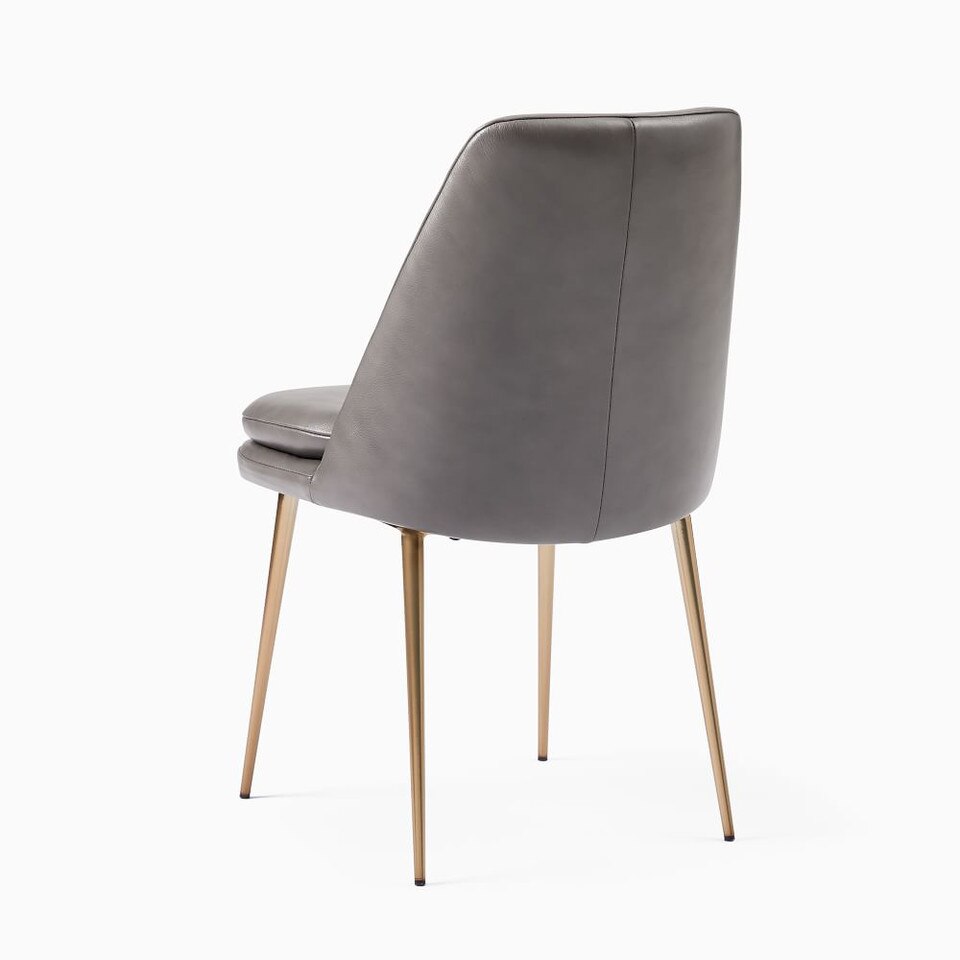 Finley LowBack Leather Dining Chair west elm United Kingdom